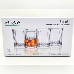 Mikasa Beverly Old Fashioned Glasses Set Of 4